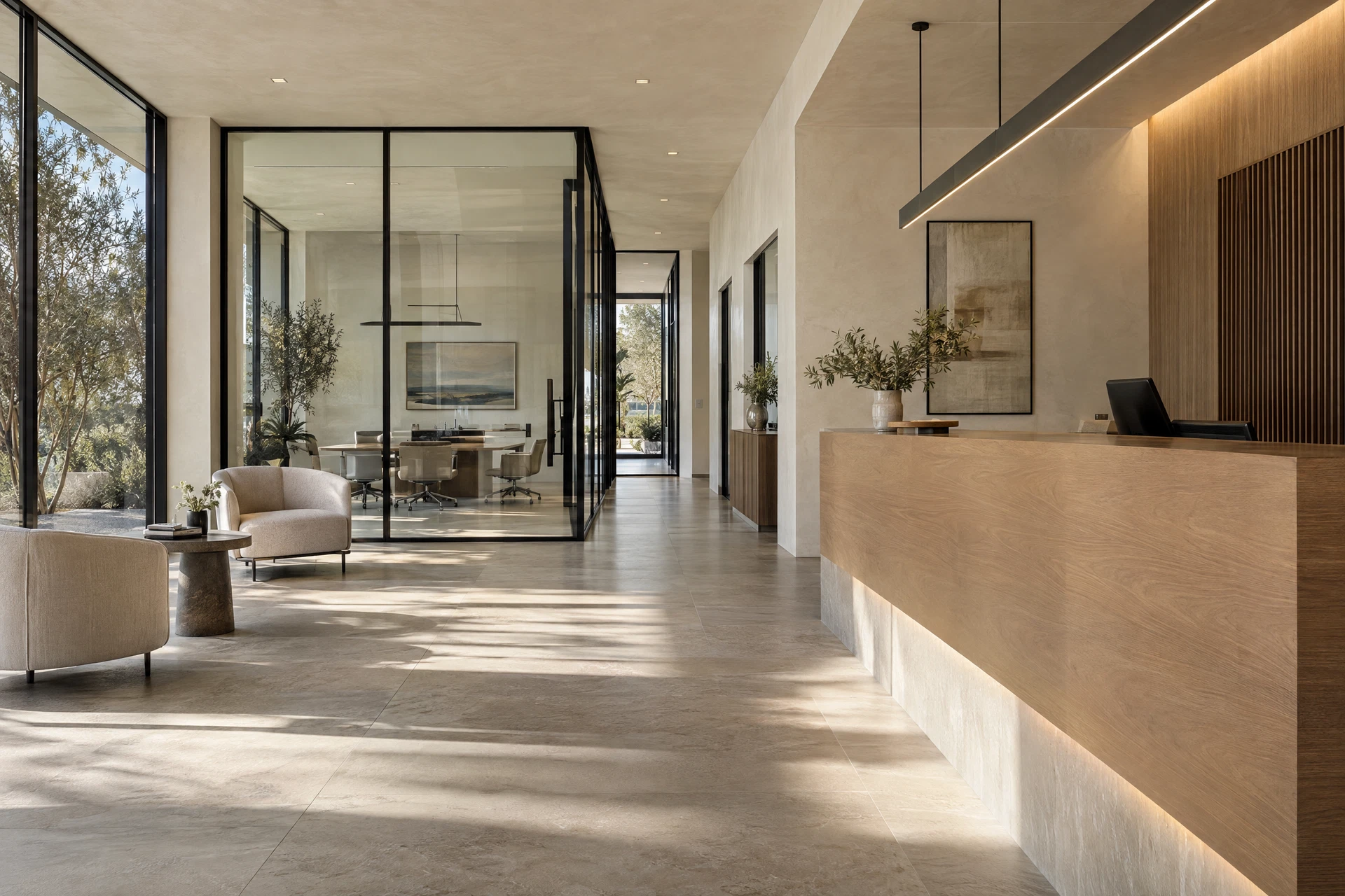 Contemporary commercial tenant improvement interior